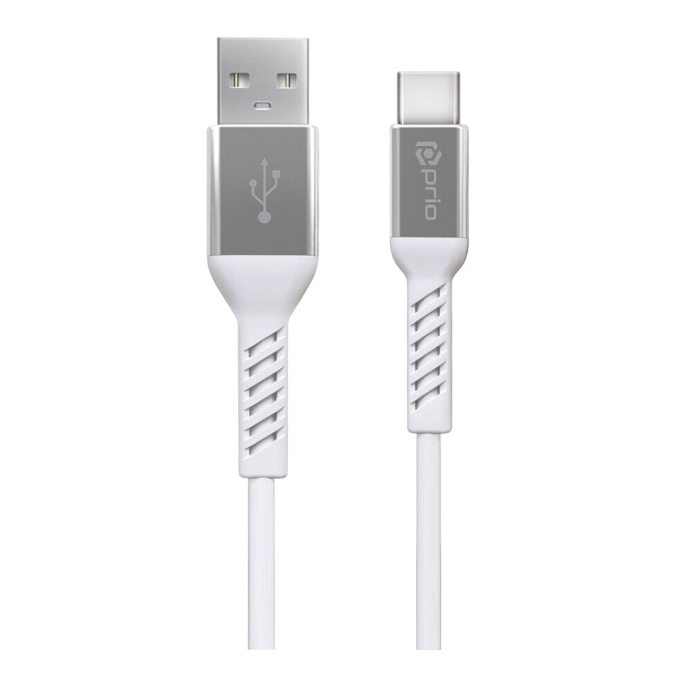 Prio High-Speed ​​Charge &amp; Sync USB C to USB A 3A 1.2 m white