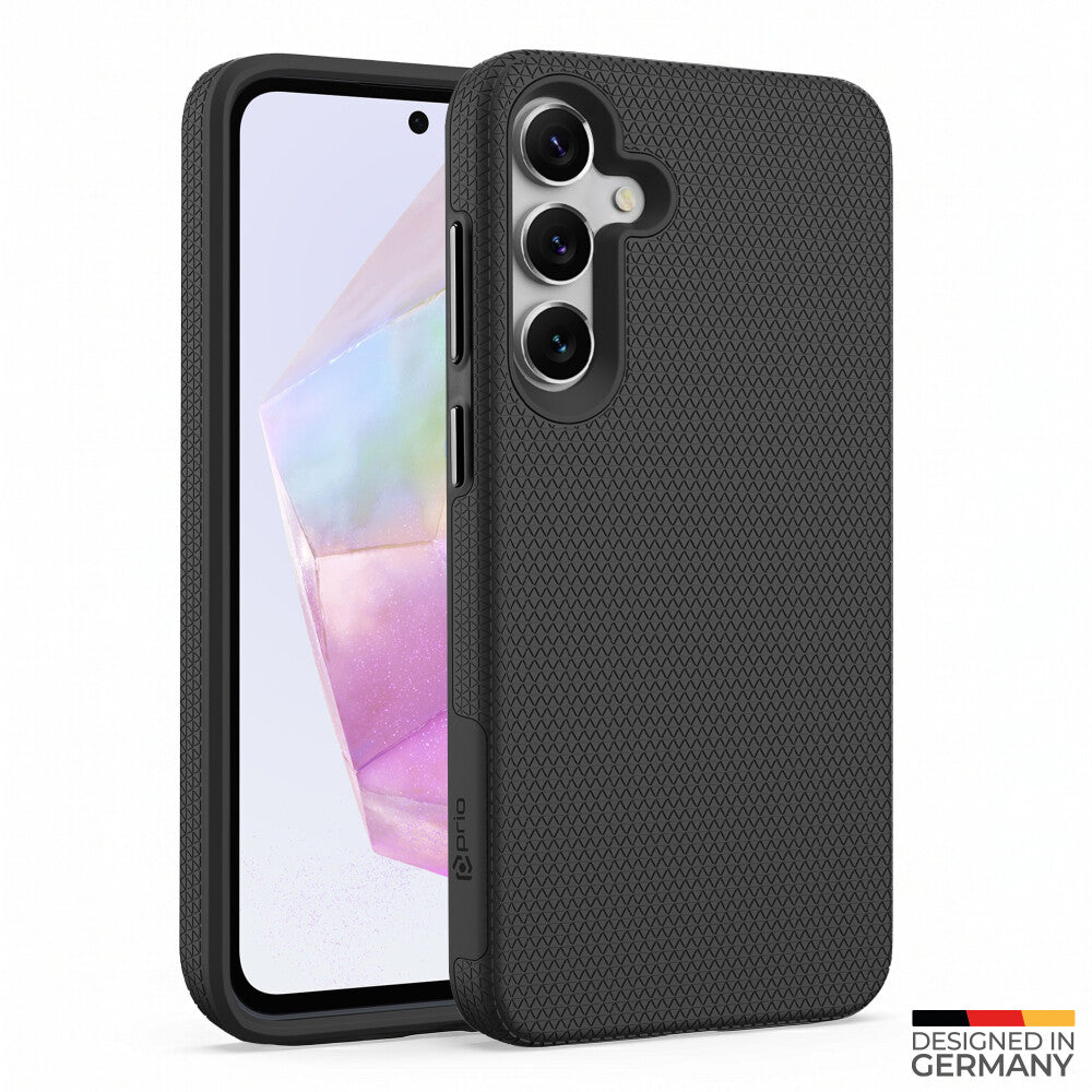 prio Schutzhülle (Cover, Case, Handytasche, Schale) für Samsung A35 schwarz