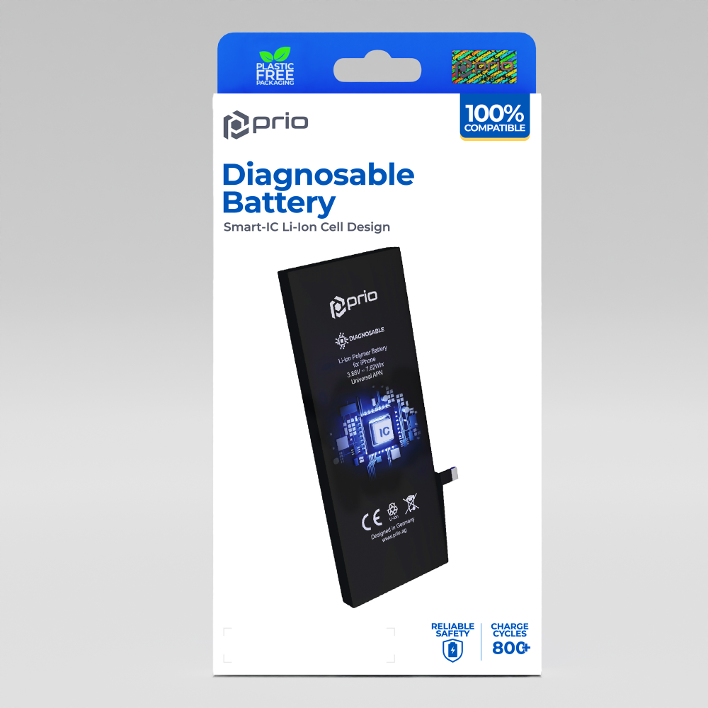 prio Diagnosefähiger Akku für iPhone 15 Plus