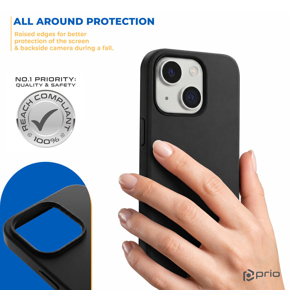 prio Silikonschutzhülle für iPhone 14 Plus schwarz