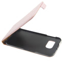 Slim Leder Flip Hülle für Galaxy S6 - pink 4250710563685