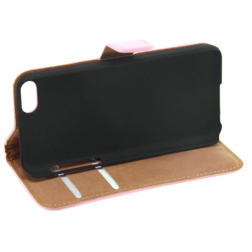 Slim Leder Book Case für iPhone 5c - pink