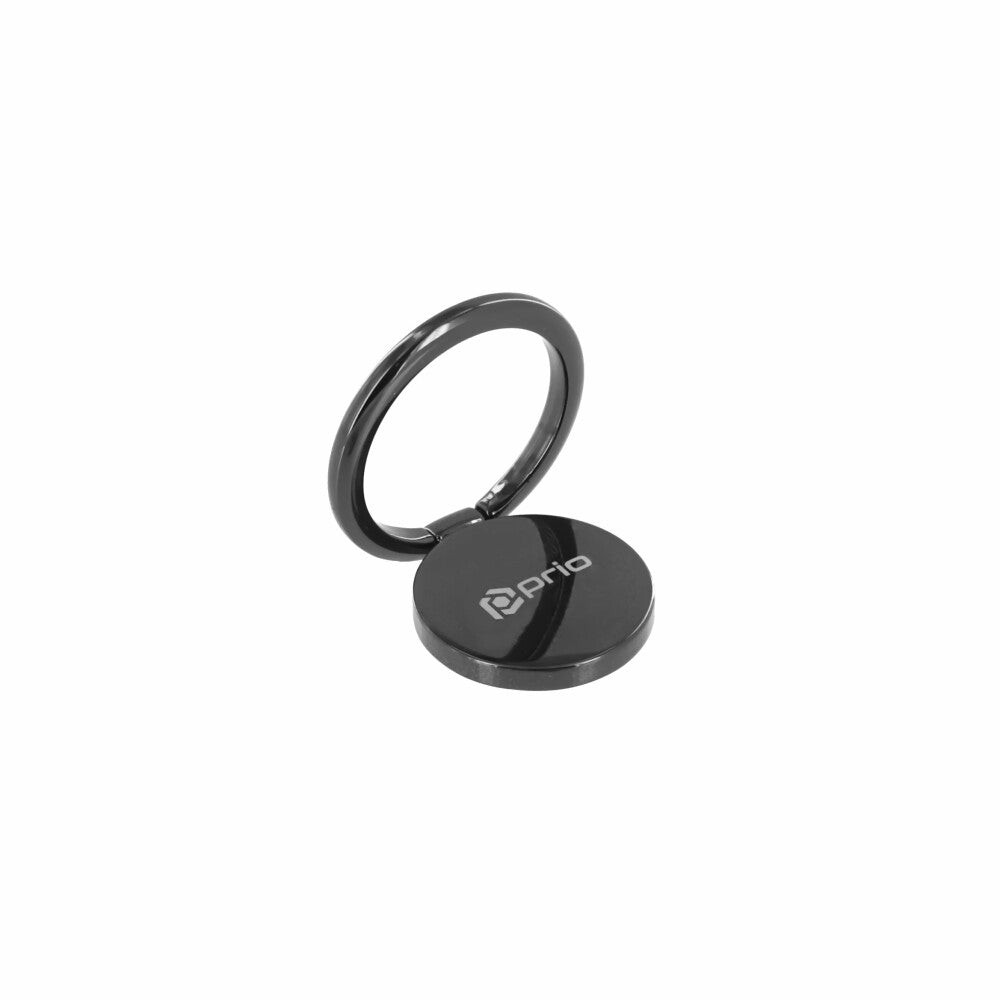 prio metal cell phone ring glossy black