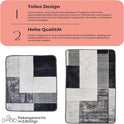 Miqna 2-tlg. rutschfestes Badteppich Set , waschbar (60x100 & 50x60 cm)