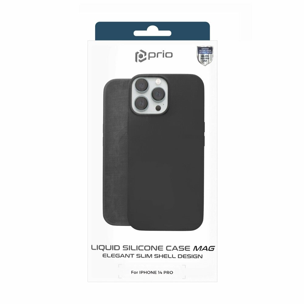 prio silicone protective case MAG for iPhone 14 Pro black