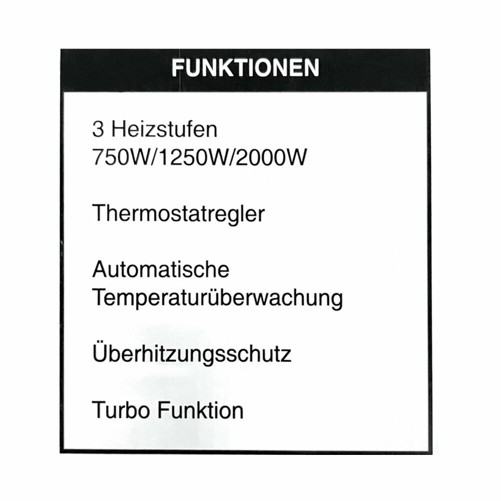 Maestro convector heater TURBO 2000W ZYY-VS-01SSF