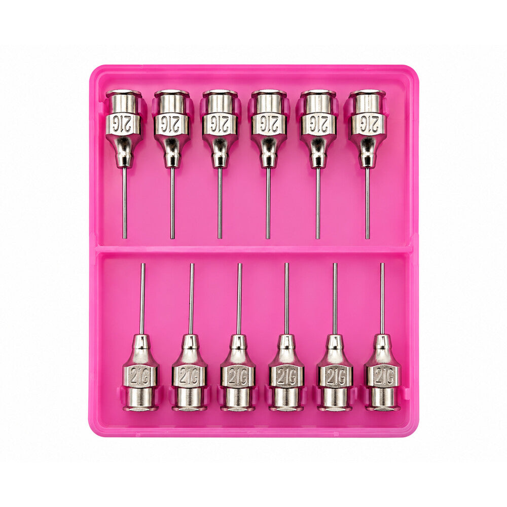 5-ml-Glasspritze mit Luer-Anschluss und 12 Nadeln