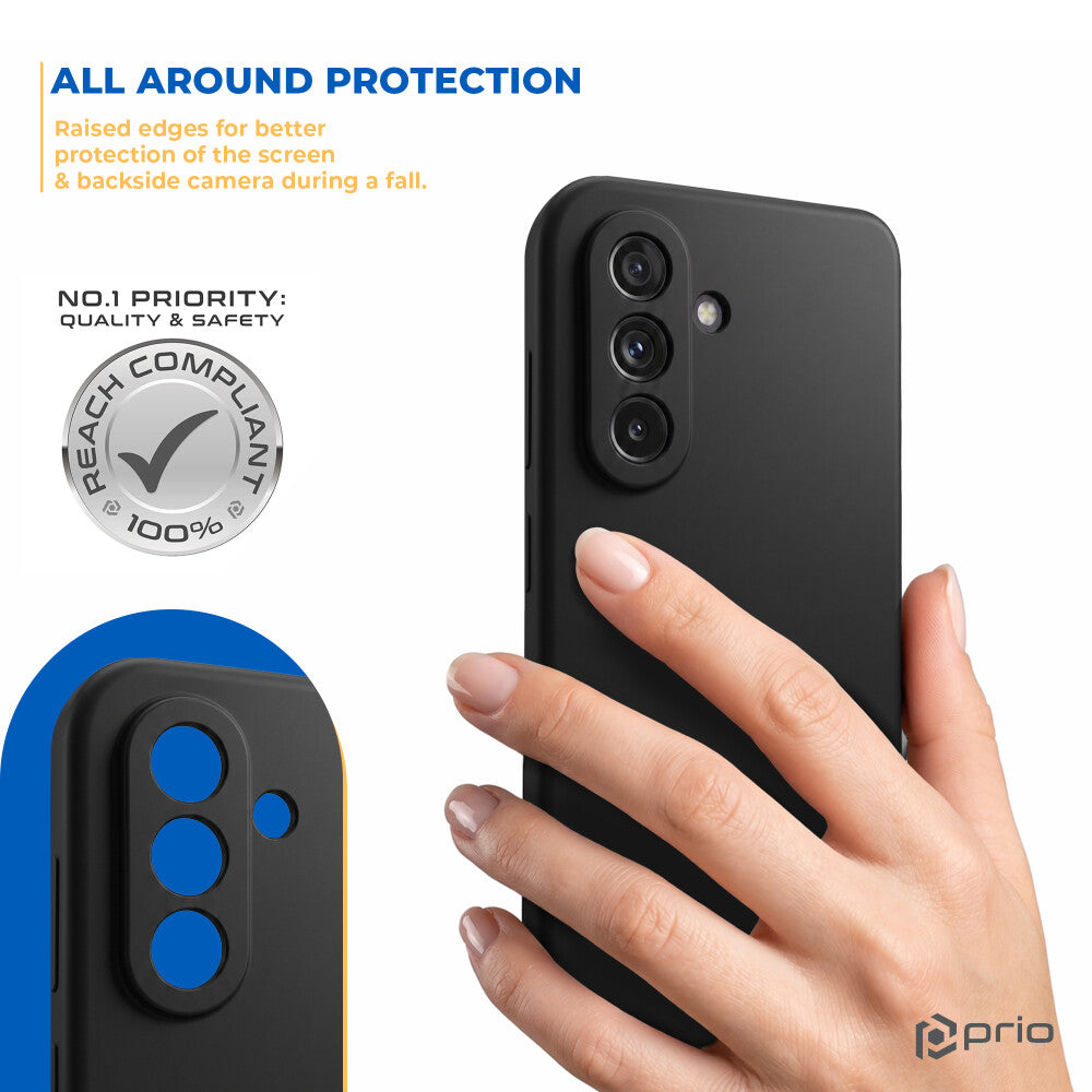 prio Liquid Silicone Case für Samsung A56 schwarz