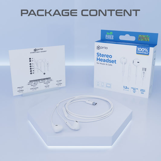 prio Stereo USB C Kopfhörer / Headset CLASSIC