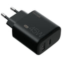 beclad. 45W 2-Port-Reiseadapter (C+A max. 20W) SCHWARZ BE-PT745BG-GR