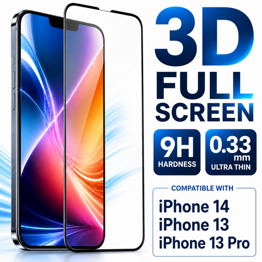 prio 3D Displayschutzglas für iPhone 14 /13/13 Pro schwarz
