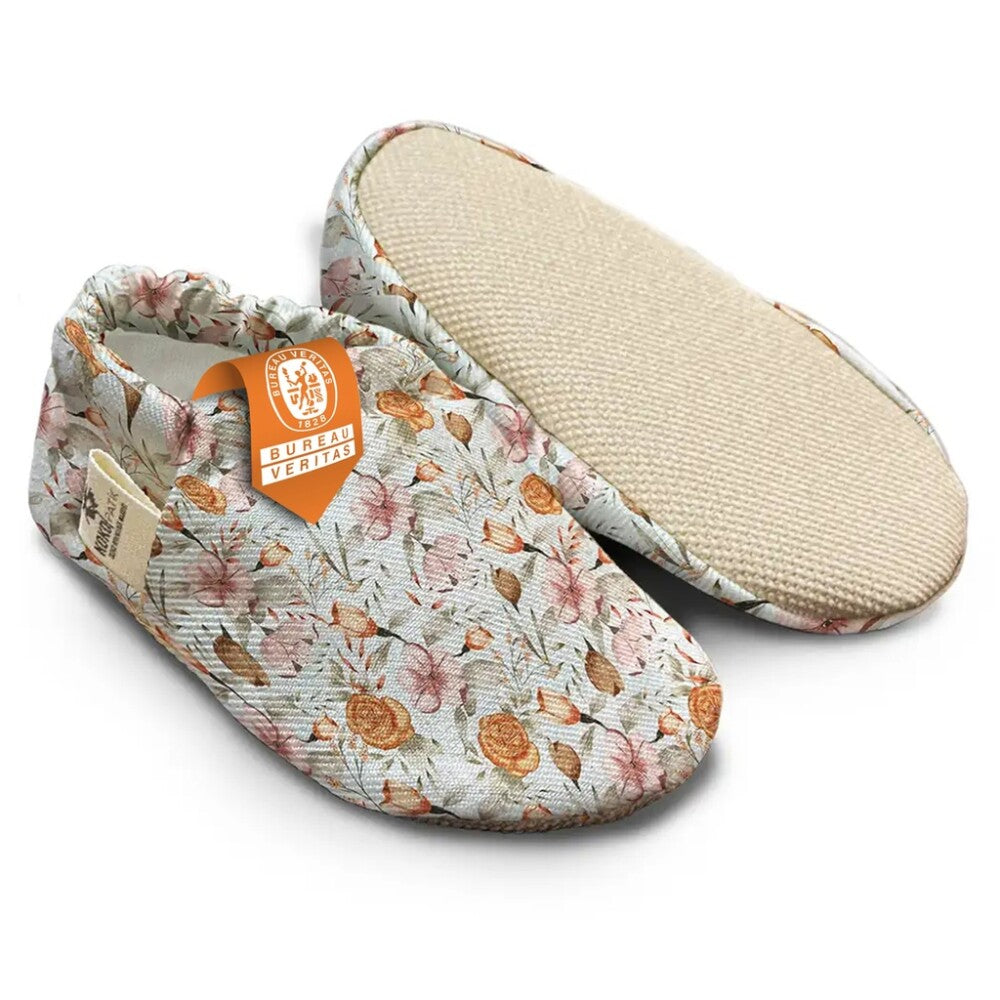 Kokopatik Organic Baumwolle Baby Hausschuhe rutschfest Neugeborene BohoBlumen