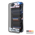 prio 3D Anti-Spionage-Schutzglas für iPhone 18 Pro Max, schwarz