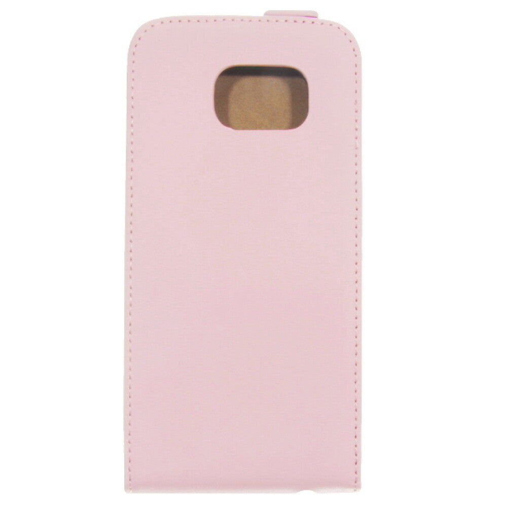 Slim Leder Flip Hülle für Galaxy S6 Edge pink 4250710563715