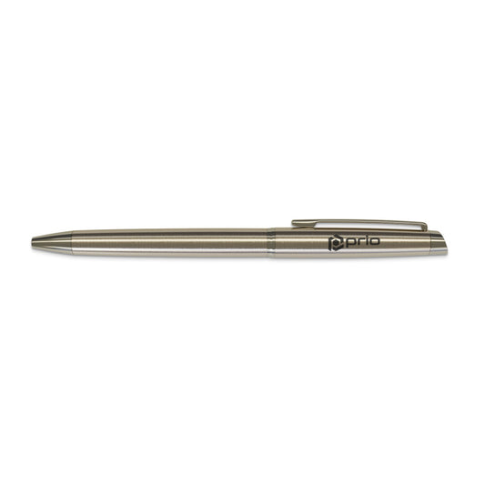 prio metal ballpoint pen steel gray