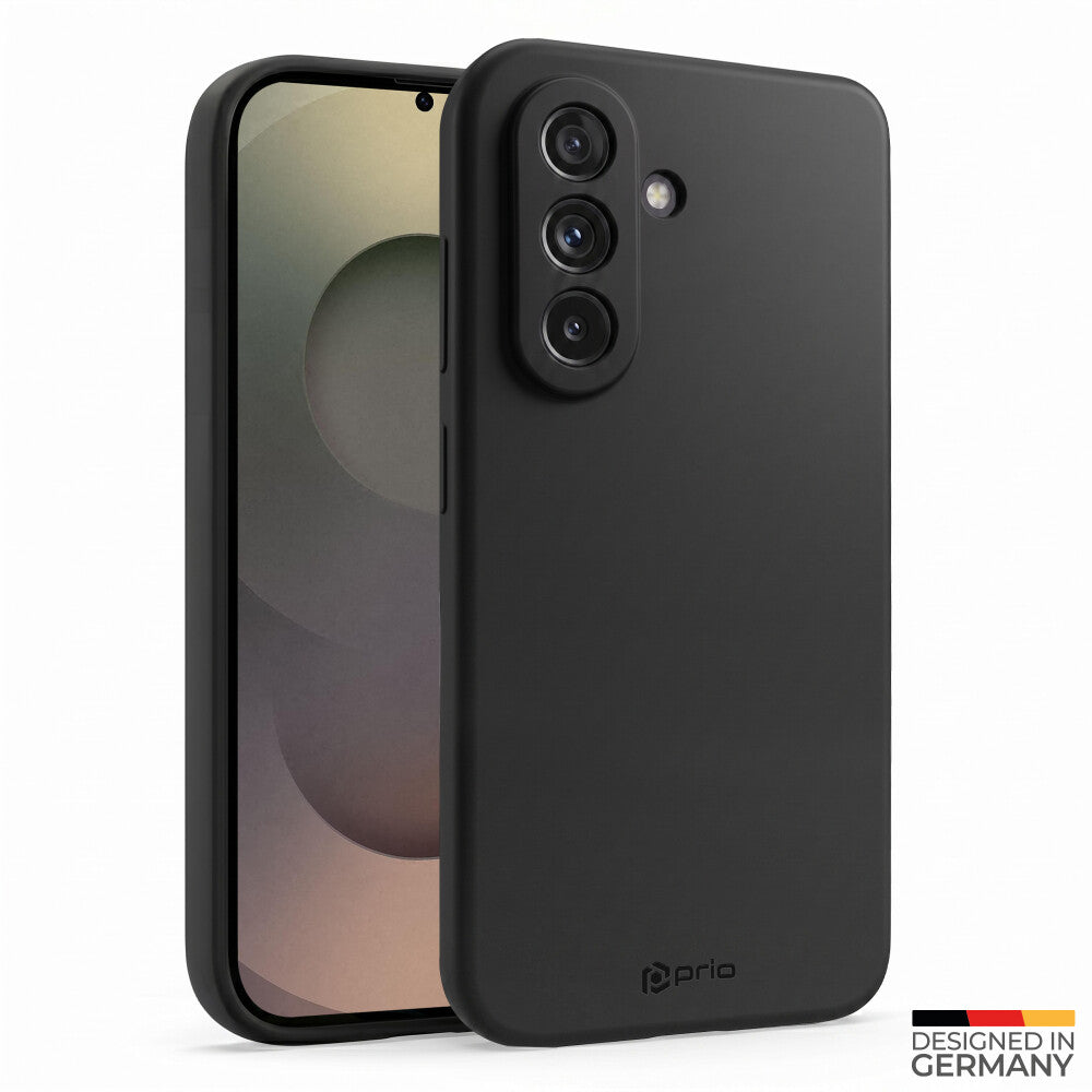 prio Flüssig Silikon Handyhülle für Samsung S25 Ultra Schwarz Schutz Tasche PCS-1138