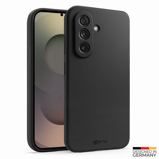 prio Flüssig Silikon Handyhülle für Samsung S25 Ultra Schwarz Schutz Tasche PCS-1138