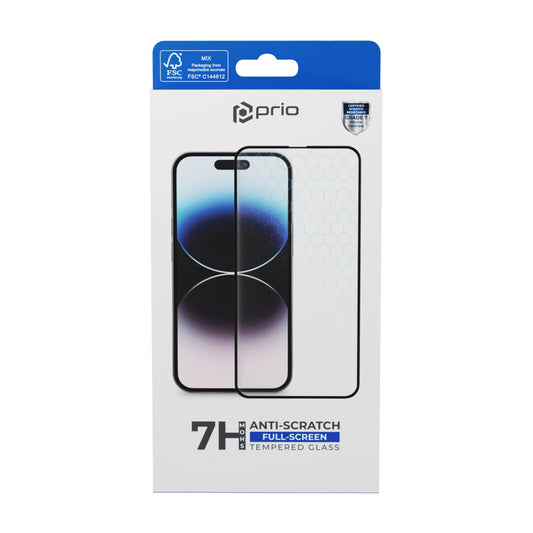 prio 3D Anti-Scratch Displayschutzglas für iPhone 15 Plus (6,7 Zoll) schwarz