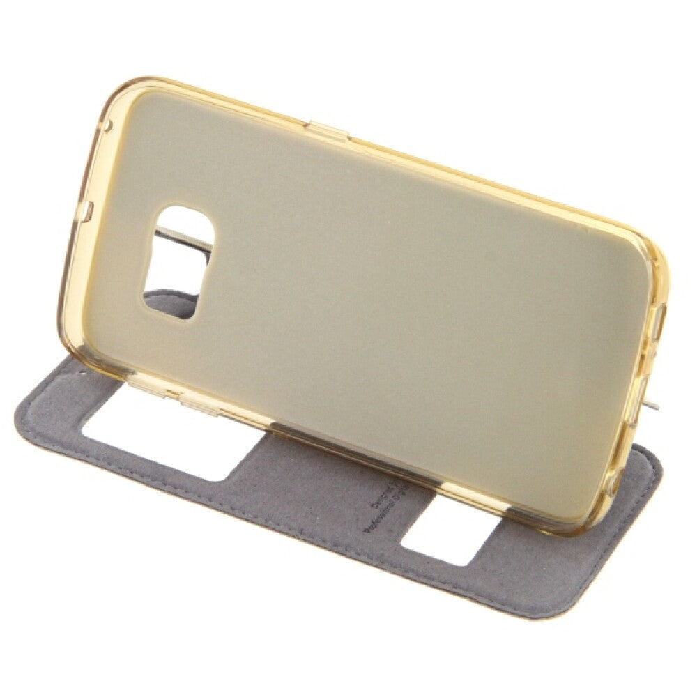 T-CASE Lux Magnet Flip Protective Case Samsung S6 Edge gold