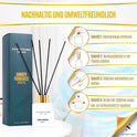 SCENTFUME Raumduft mit Duftstäbchen, Amber, Moschus, Vanillenoten, 110 ml
