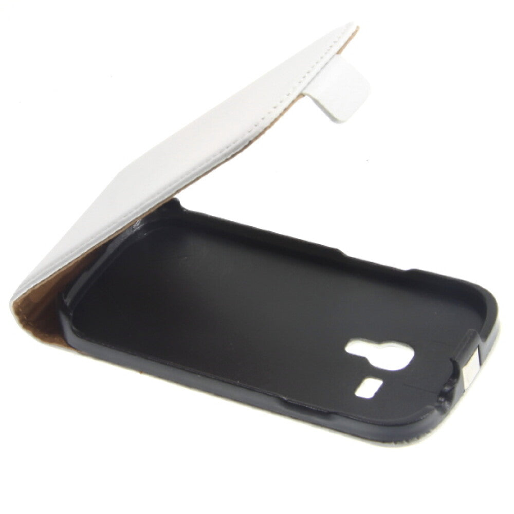 Slim Leder Flip Hülle Galaxy S3 mini - weiß 4250710515691