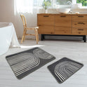Miqna 2-tlg. rutschfestes Badteppich Set , waschbar (60x100 & 50x60 cm)