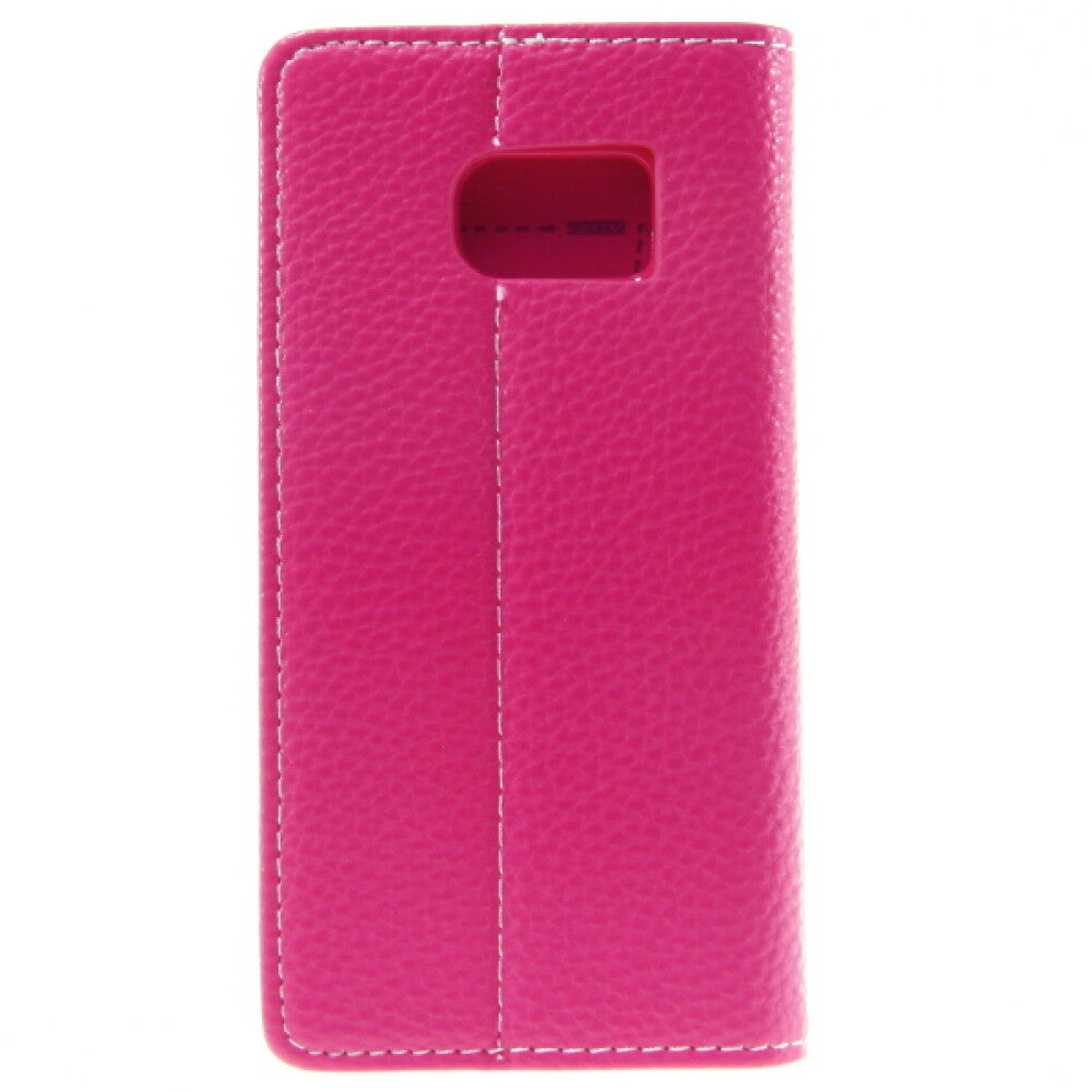 Fashion Book Case / Tasche / Hülle / Etui für Samsung Galaxy S6 Edge - Pink