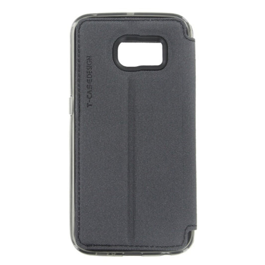 T-CASE Lux Magnet Flip Schutzhülle / Tasche / Case Samsung S6 Edge schwarz