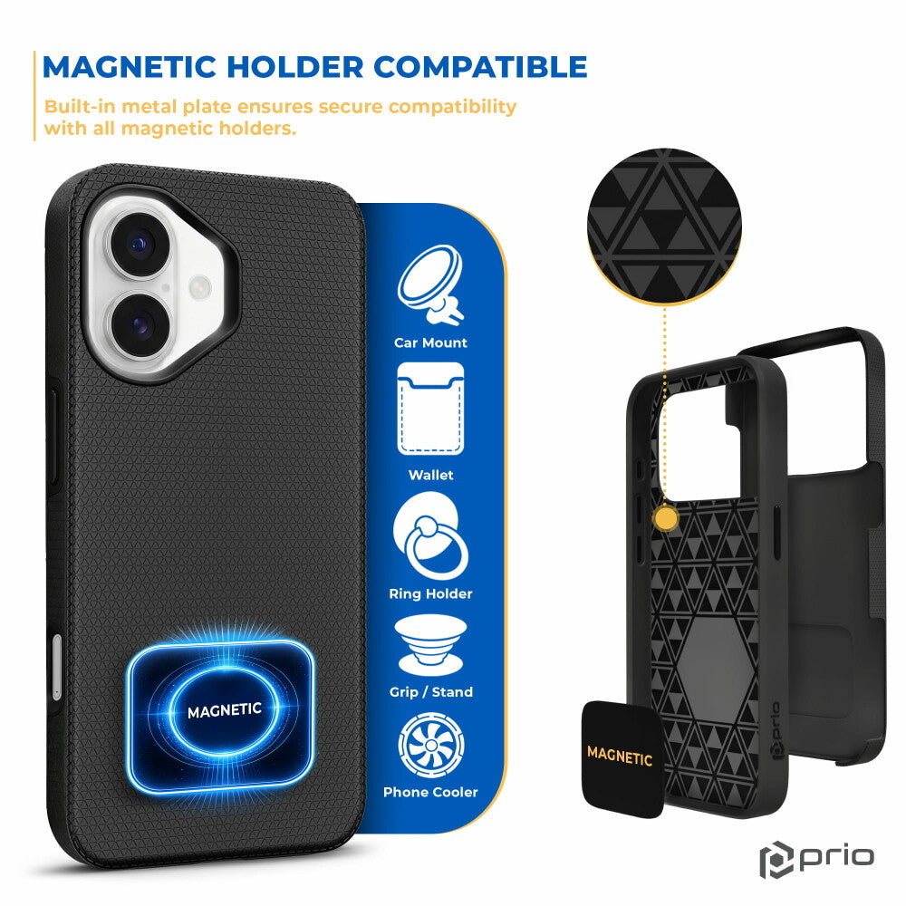 prio Schutzhülle für iPhone 17 schwarz