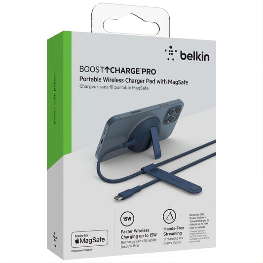 Belkin - BoostCharge Pro MagSafe 15W - Portable wireless charger - black WIA004BTBK