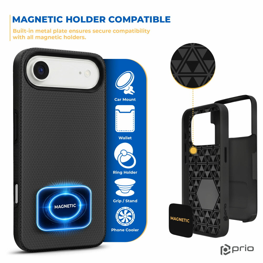 prio Schutzhülle für iPhone 17 Air schwarz