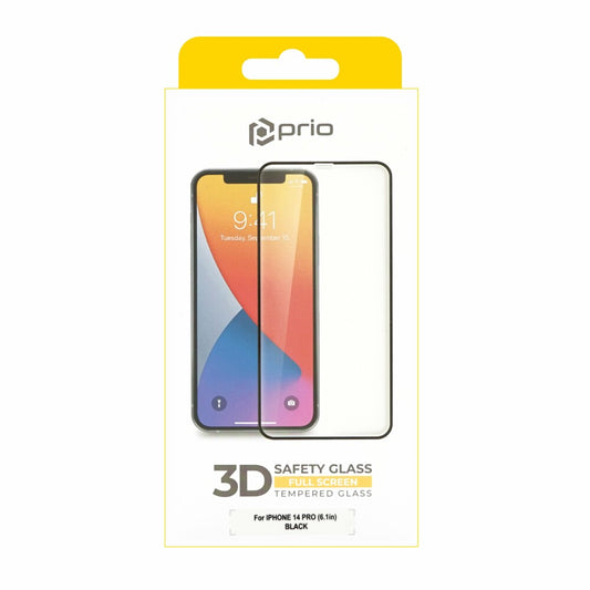 prio 3D Displayschutzglas / Panzerglas für iPhone 14 Pro schwarz