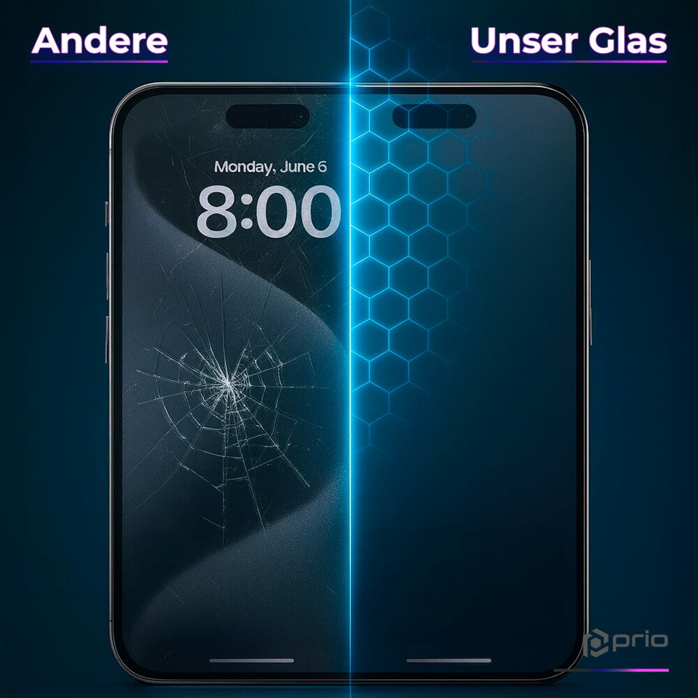 prio 3D Anti-Scratch Tempered Glass für iPhone 16 Pro (6,3 Zoll) schwarz