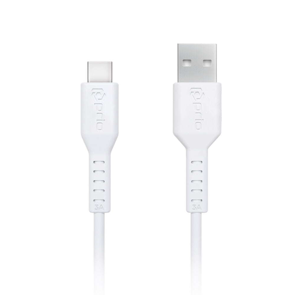 prio High-Speed ​​Charge &amp; Sync USB C to USB A cable 3A 2 m white