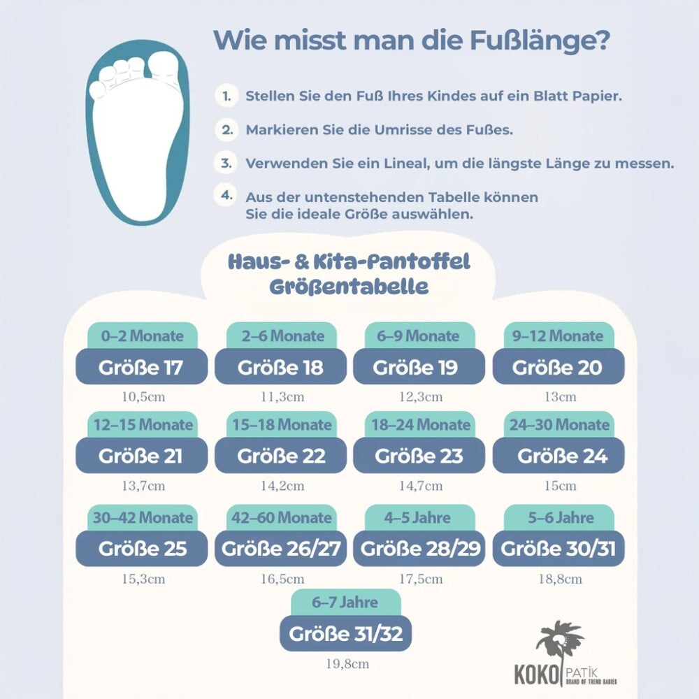 Kokopatik Organic Baumwolle Baby Hausschuhe rutschfest Neugeborene Mondruf