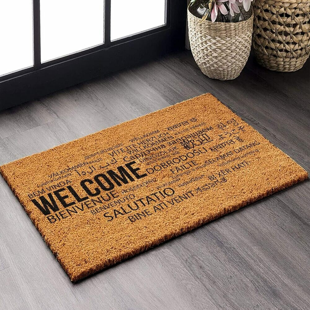 Decovetro Paspas Hoşgeldiniz Desenli Kapı Önü Paspası 40 x 60 Cm