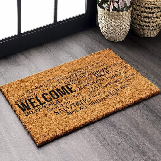 Decovetro Paspas Hoşgeldiniz Desenli Kapı Önü Paspası 40 x 60 Cm