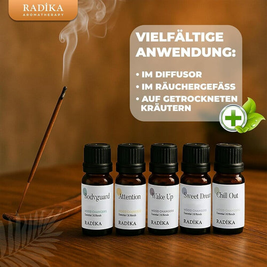 Ätherisches Öl-Set, 5 Stück in einem Paket, 100% Rein, BIO, natürlich 10 ml