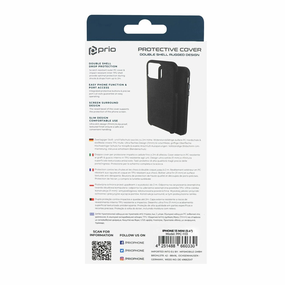 prio protective case for iPhone 13 mini black