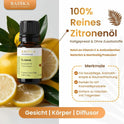 Zitronenöl, ätherisches Öl, 100% Rein, BIO, natürlich, 10 ml