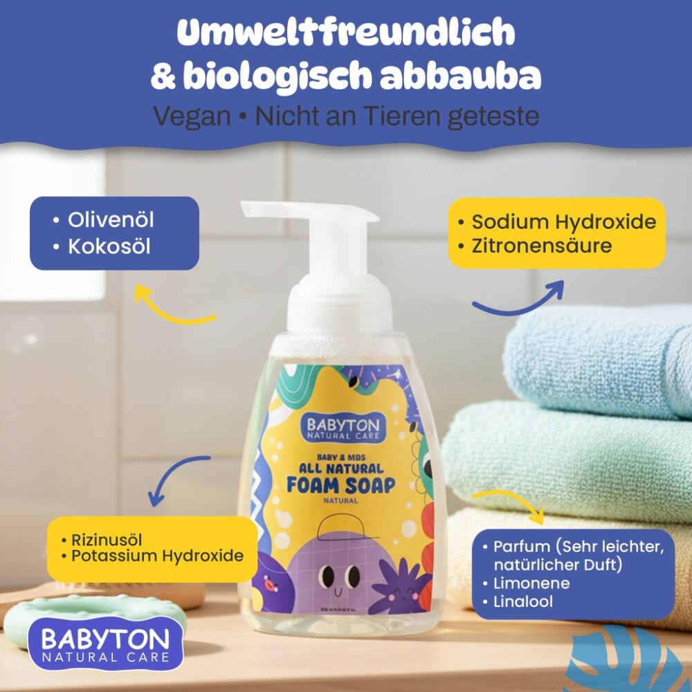Babyton Baby & Kids Naturschaumseife, 350 ml