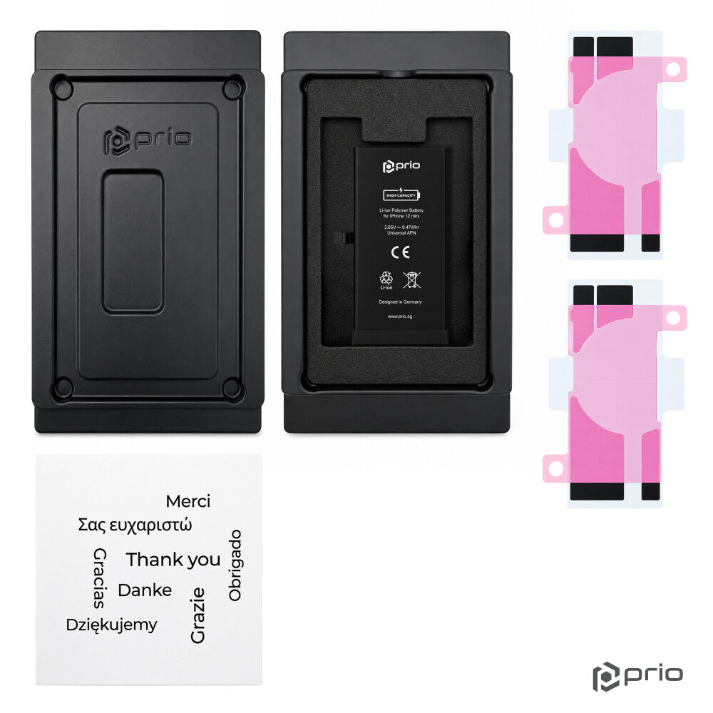 prio Hochleistungsakku für iPhone 12 mini (2460 mAh) - Universal APN -