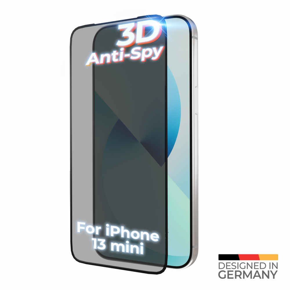 prio 3D Anti-Spy Displayschutzglas für iPhone 13 mini schwarz