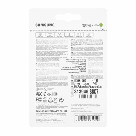 Samsung EVO Plus 128 GB MicroSDHC Card + Adapter Class 10 MB-MC128KA/EU, Memory Card