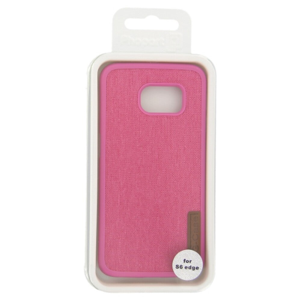 Silicone Case Textile for Samsung S6 Edge pink