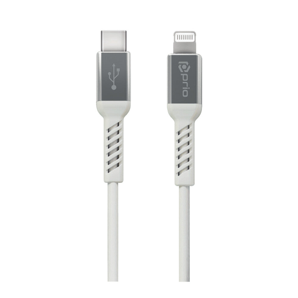 prio charging sync cable USB-C to Lightning MFi-certified 2m white