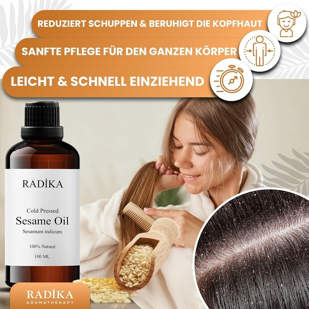 Sesamöl, Kaltgepresst, 100% Rein, BIO, natürlich, 100 ml