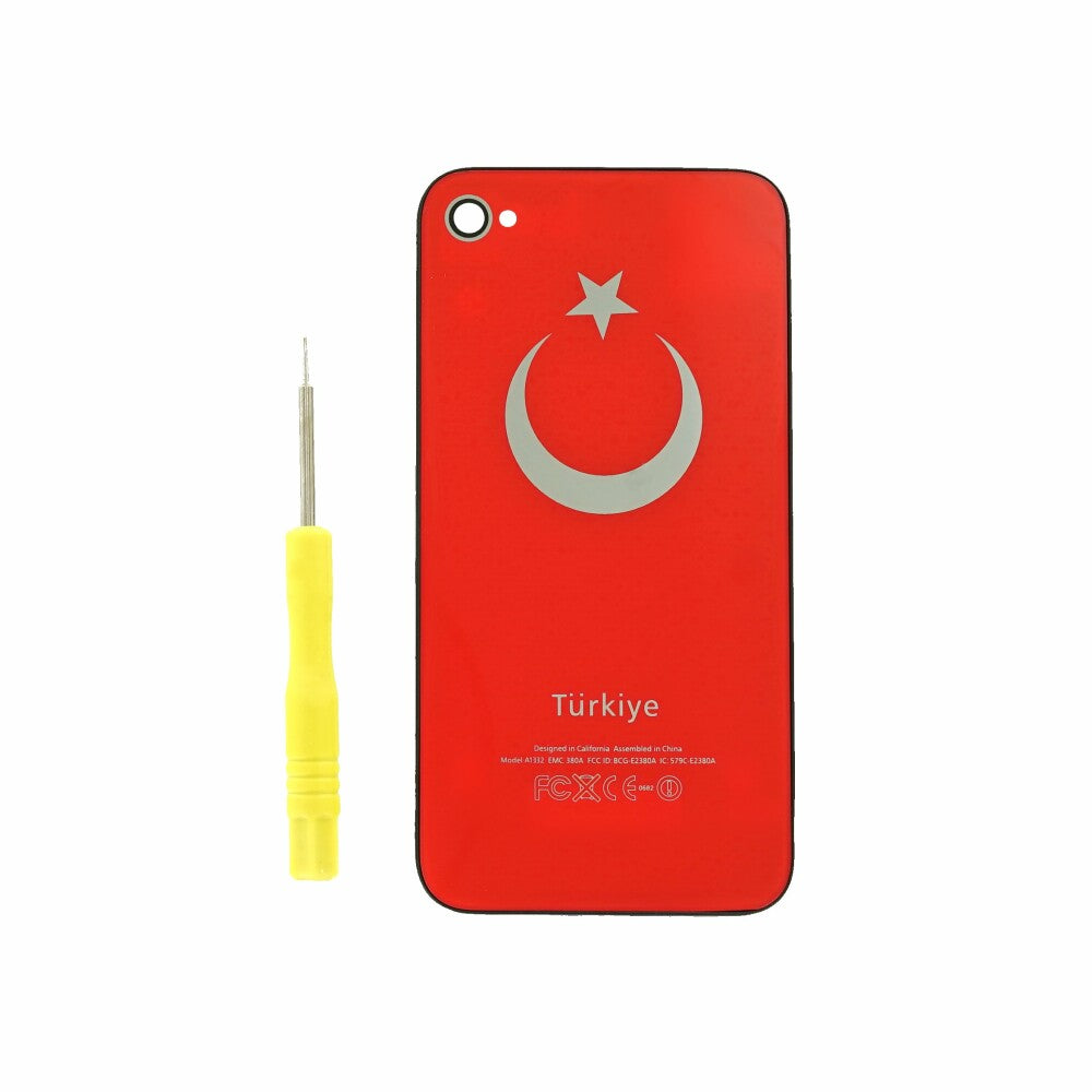 Case for iPhone 4s with Turkey logo red