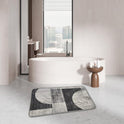 Miqna 2-tlg. rutschfestes Badteppich Set , waschbar (60x100 & 50x60 cm)