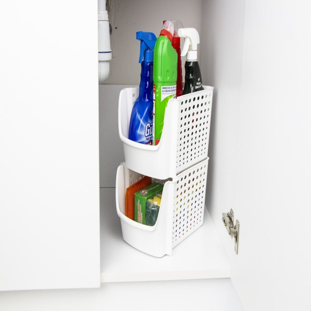 Storage Organizer, 29×21,5×15,9 cm, Plastik, Weiß